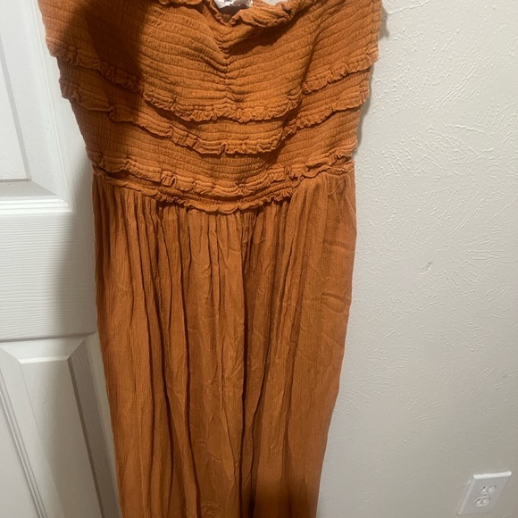 O'Neill Burnt Orange Smocked Dress - Picture 3 of 5